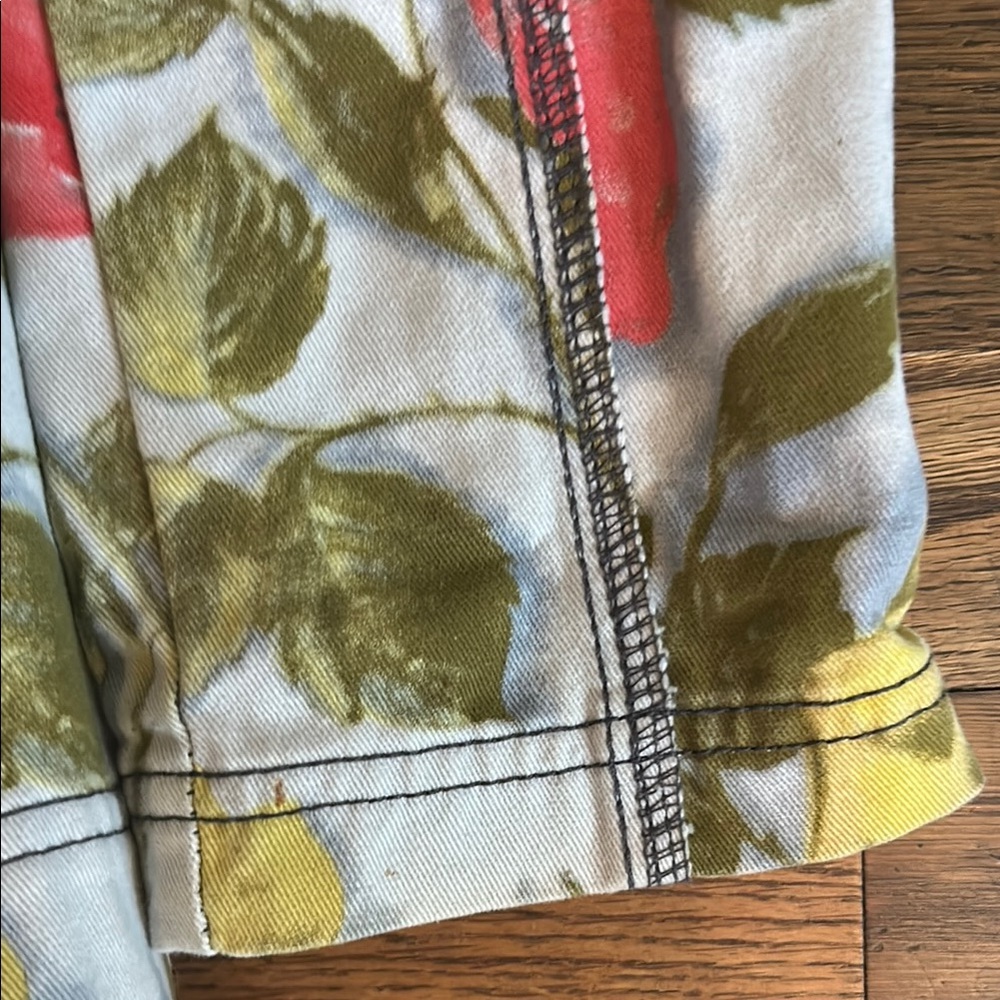 Hurley Red and Yellow Jean Jacket with Tailored Design - Picture 8 of 10